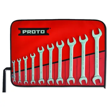 PROTO 10 Piece Satin Metric Open-End Wrench Set - J30000A