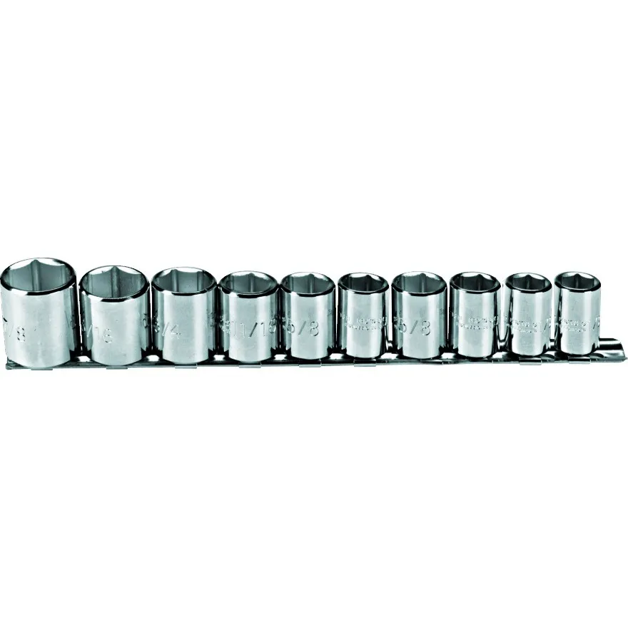 PROTO 3/8" Drive 10 Piece Socket Set, 6 Point - J52122