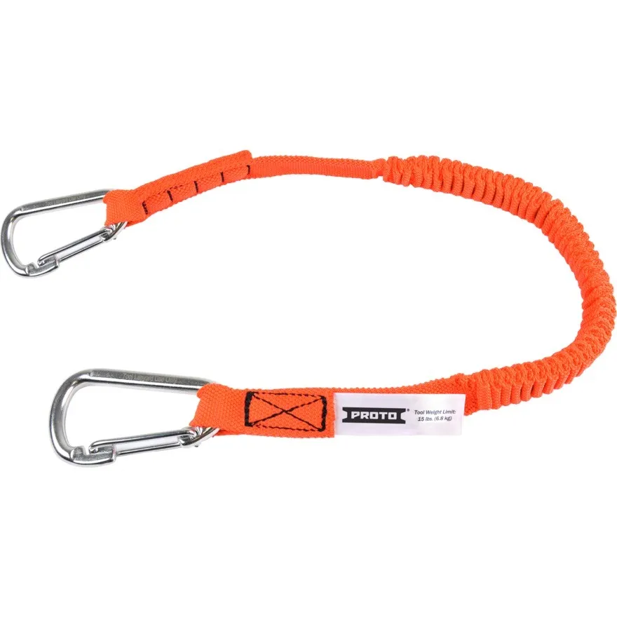 PROTO حبل مرن - (2) من الفولاذ المقاوم للصدأ carabiners ، 27 " - JLAN15LBDSS