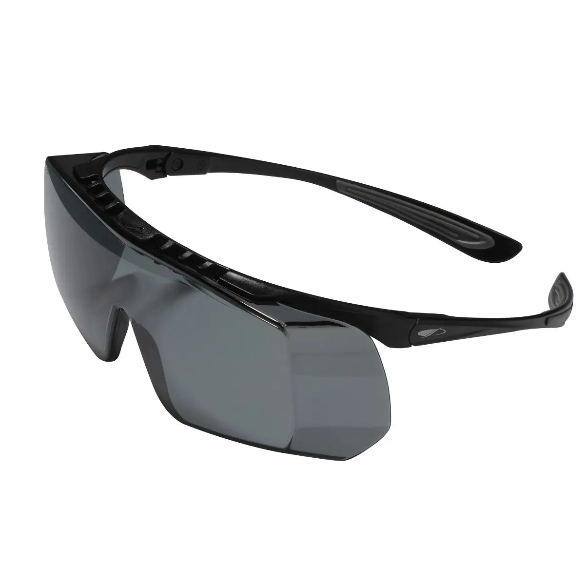 JSP Coverlite™ Overspec with smoke anti-scratch and anti-mist lenses, black frames, SKU 1COV23S