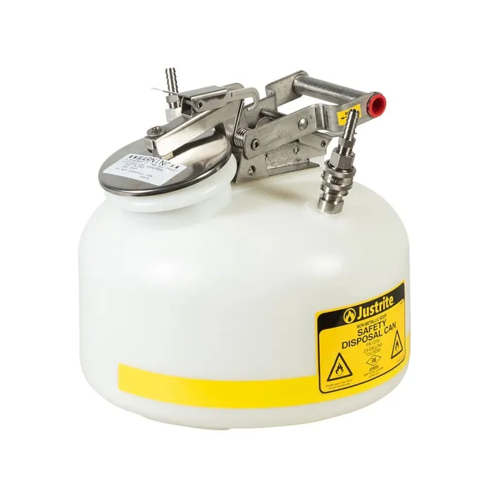Justrite 2 Gallon Polyethylene Quick-Disconnect Safety Can TF12752