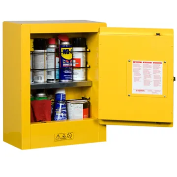 Justrite Sure-Grip® EX Mini Flammable Safety Cabinet, Transportable, Aerosols, 1 Manual Close Door, Yellow - 8902001