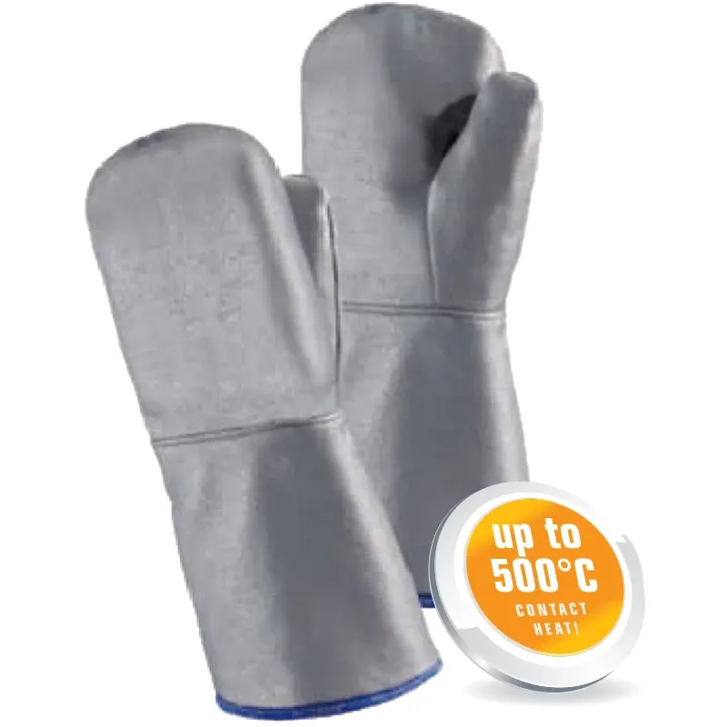 JUTEC heat-resistant fibre-glass mitts with silicone coating H2110030-GS1
