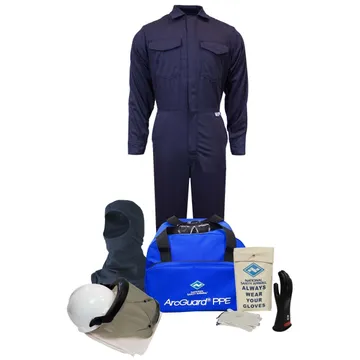 NSA 12 Cal Arcguard Arc Flash Kit With Pureview & Fr Coverall In Ultrasoft With Gloves