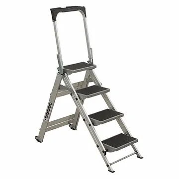 LittleGiant Aluminum Folding Step, 56 in Overall Height, 300 lb Load Capacity, Number of Steps: 4