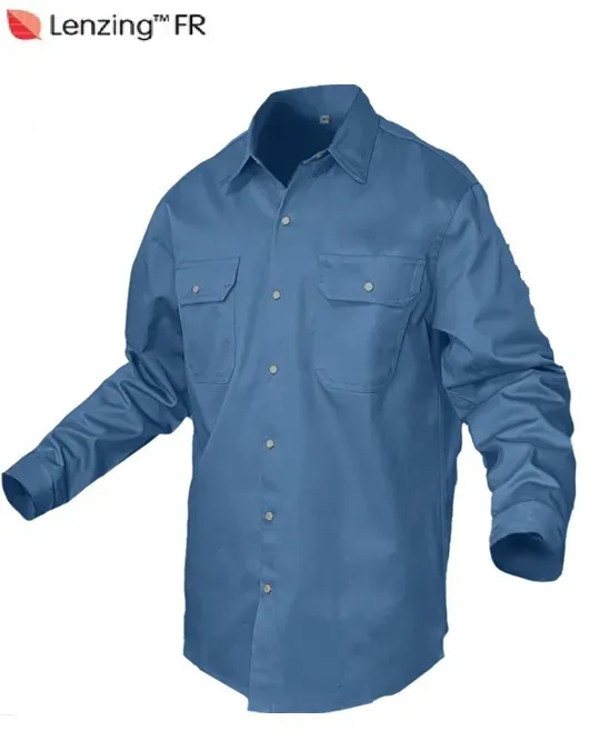 LENZING flame resistant shirt in sky blue – SKU LZS4.5