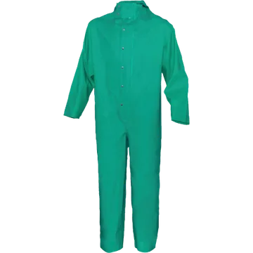 Anti-acid Overall, Assembled Hood, Cuff And Ankle Non Elasticated, Green-s - Delta - CO600