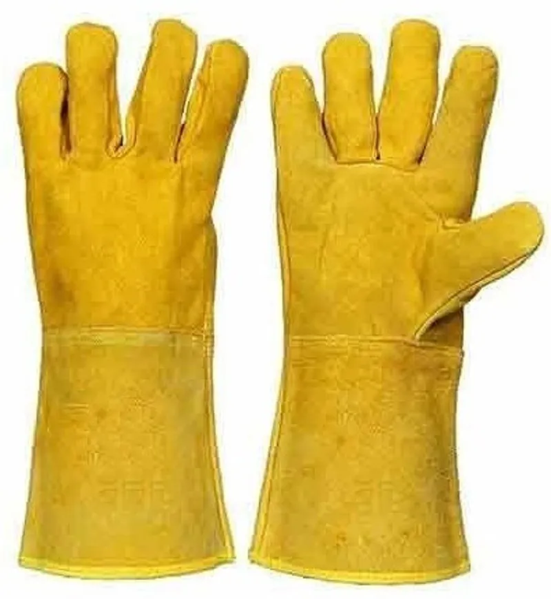 Miller Welding Gloves, Yellow, 16" Single Palm -  LMQ-YELLOW-LWG
