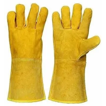 Miller Welding Gloves, Yellow, 16" Single Palm -  LMQ-YELLOW-LWG