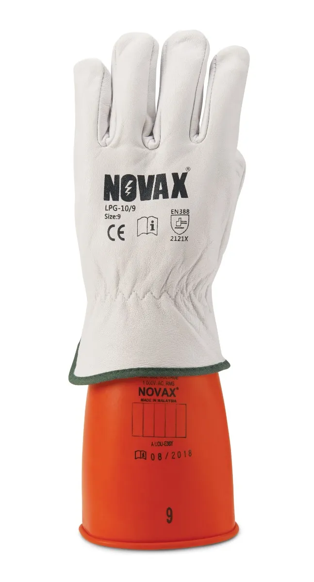 NOVAX® Leather Protector Glove fit Class 00-0 Insulating Gloves - LPG 10