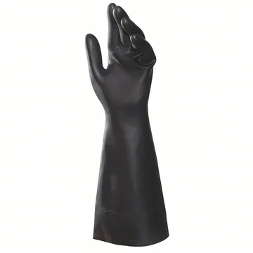 MAPA Chemical Resistant Gloves, 16 in Length, Size 9, Black - SKU 178U67
