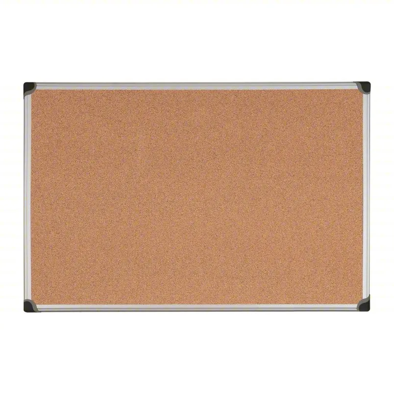 MasterVision natural cork bulletin board wall mounted 18 inch by 24 inch silver frame CA021170