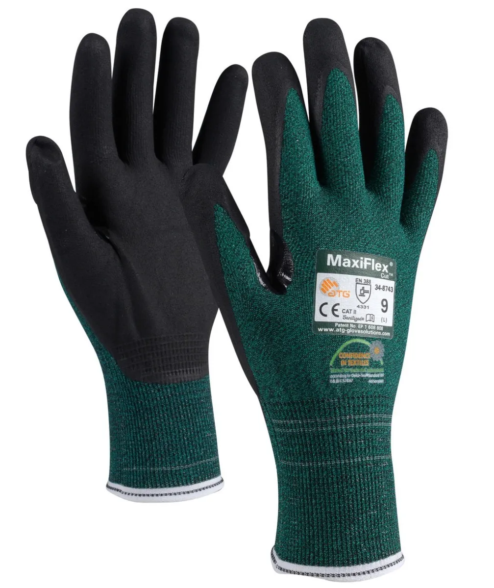 ATG MaxiFlex® Cut™ Nylon, Micro-Foam Nitrile Grip Gloves 34-8743