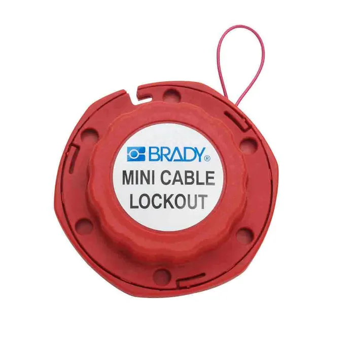 Mini cable lockout model 50940 with fiberglass reinforcement for industrial safety