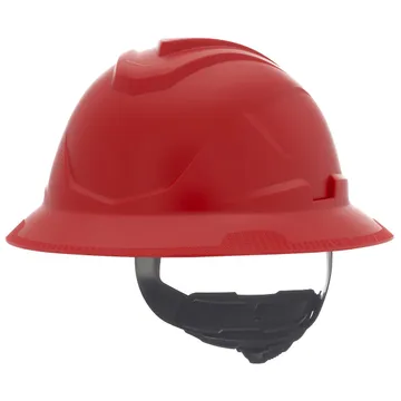 MSA V-Gard C1™ Full Brim Cooling Hard Hat, Non-Vented, Fas-Trac III, Red, ReflectIR™ Thermal Barrier - 10215838