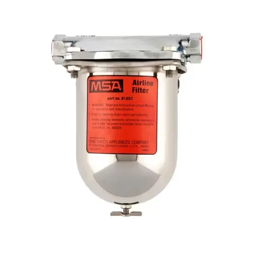 MSA 81857 1/2 inch NPT Pneumatic Air Line Filter 125 PSI D467924