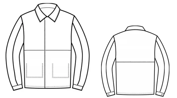 MSJ13OZ work jacket resistant to molten metal splashes