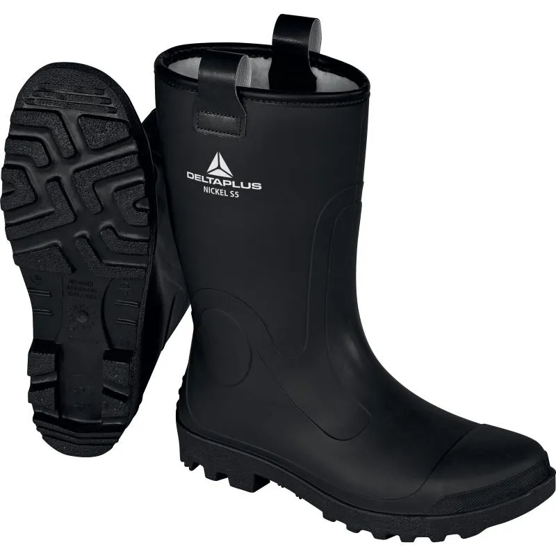 DELTAPLUS PVC Furlined Safety Half -Boots ، S5 CI SRC - Nickels5