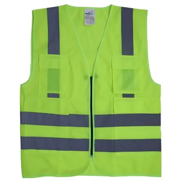 Vaultex يعكس Fabric Vest, 4 Pockets مع Zipper-NKO