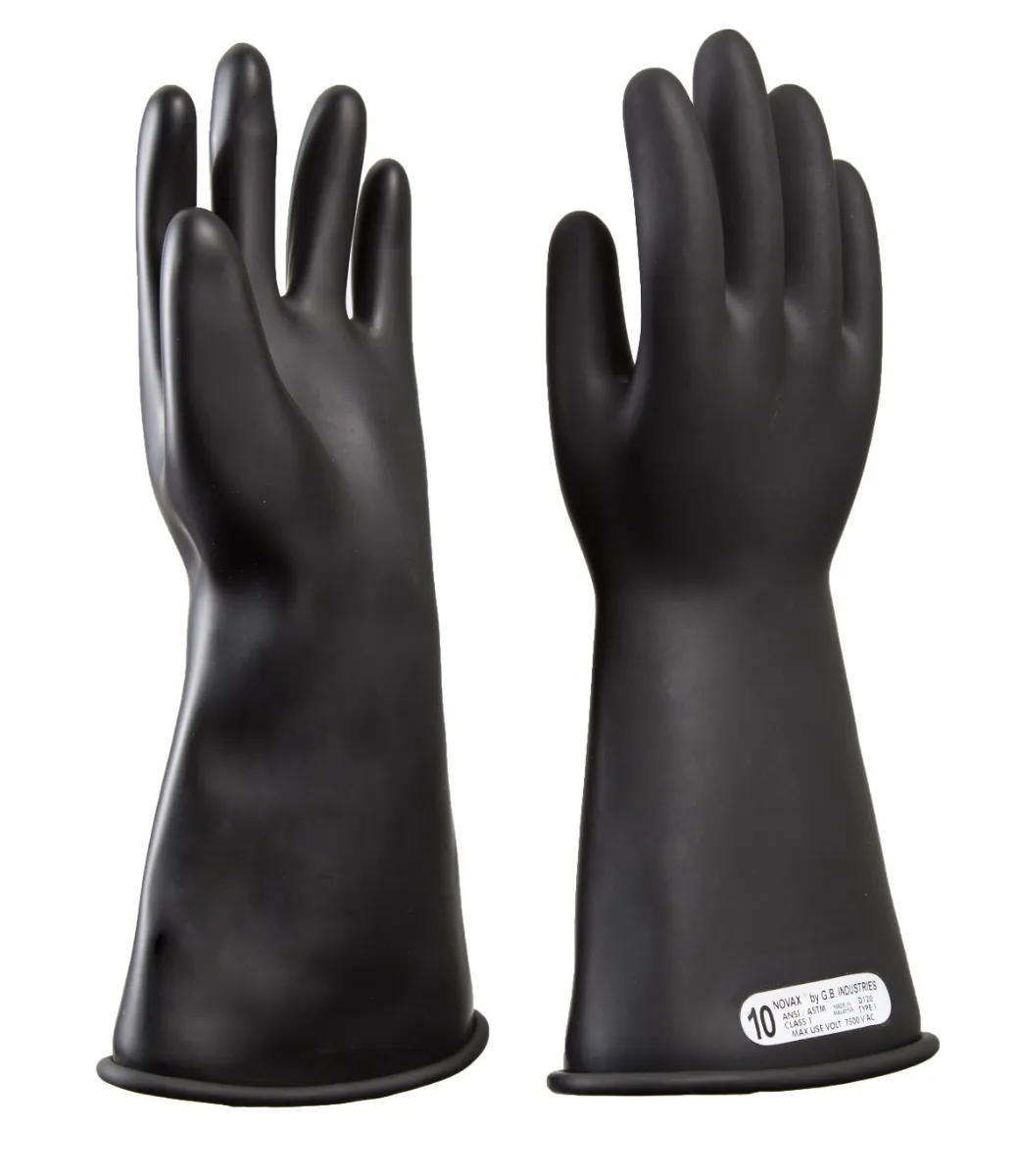 NOVAX® Electrical Rubber Glove, Black, Class 1, Length 360 1BK-150-S
