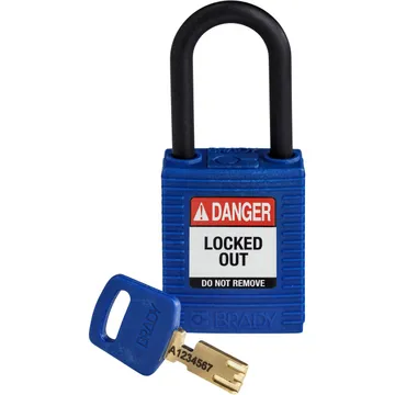 SafeKey Nylon Lockout Padlocks-Nylon -Blue