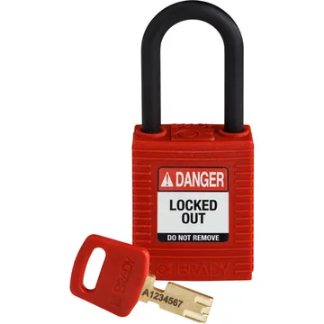 Padlocks SafeKey Lockout-Nyen -Red