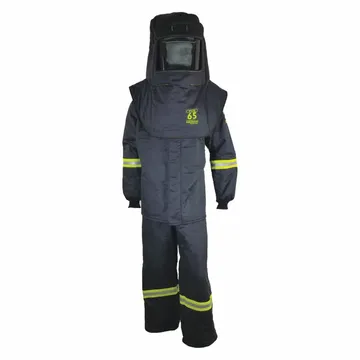 OBERON Arc Flash Suit Kit, M Size, Charcoal Gray, 70 cal/sq cm, 4 HRC - TCG5B-M