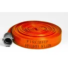 FIREQUIP Fire Hose, Hydro Flow, Rubber Lined ,Orange,  5" x 50 STZ - HS50OB