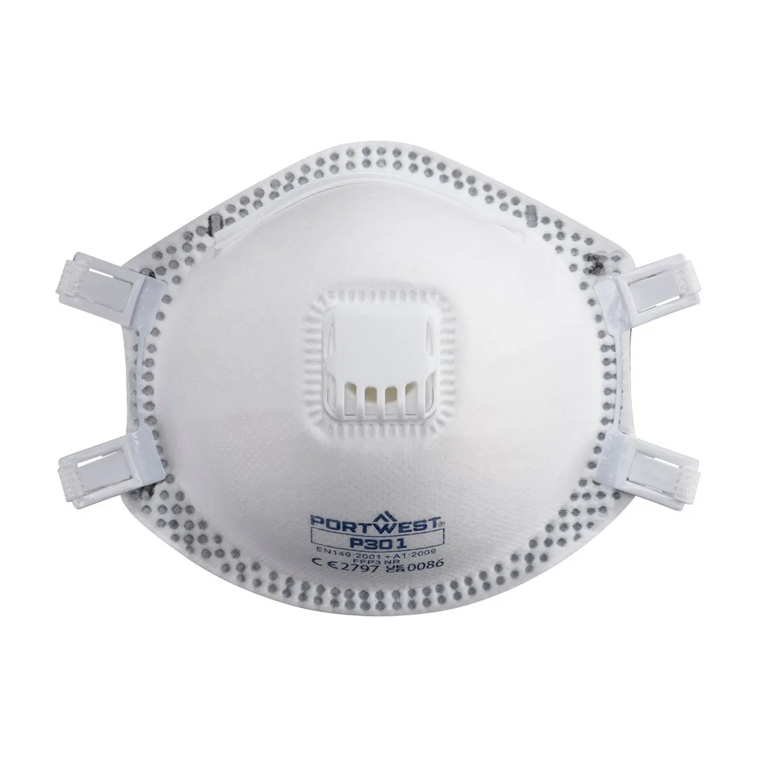 Portwest P301 - White FFP3 Valved Respirator (Pk10)