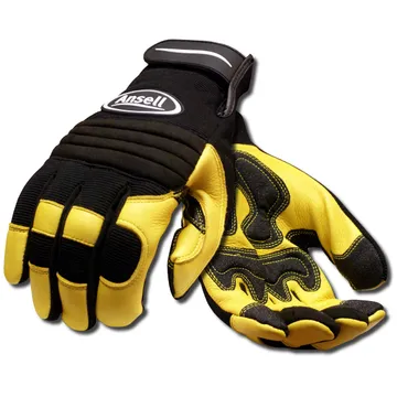 Ansell Projex 97-977 Heavy Duty Reinforced Leather Gloves with VELCRO® Cuff