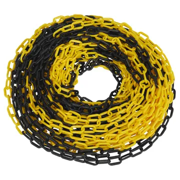 ZIBO Plastic Chain, 25m x 6mm,  Yellow & Black - PLSC-25