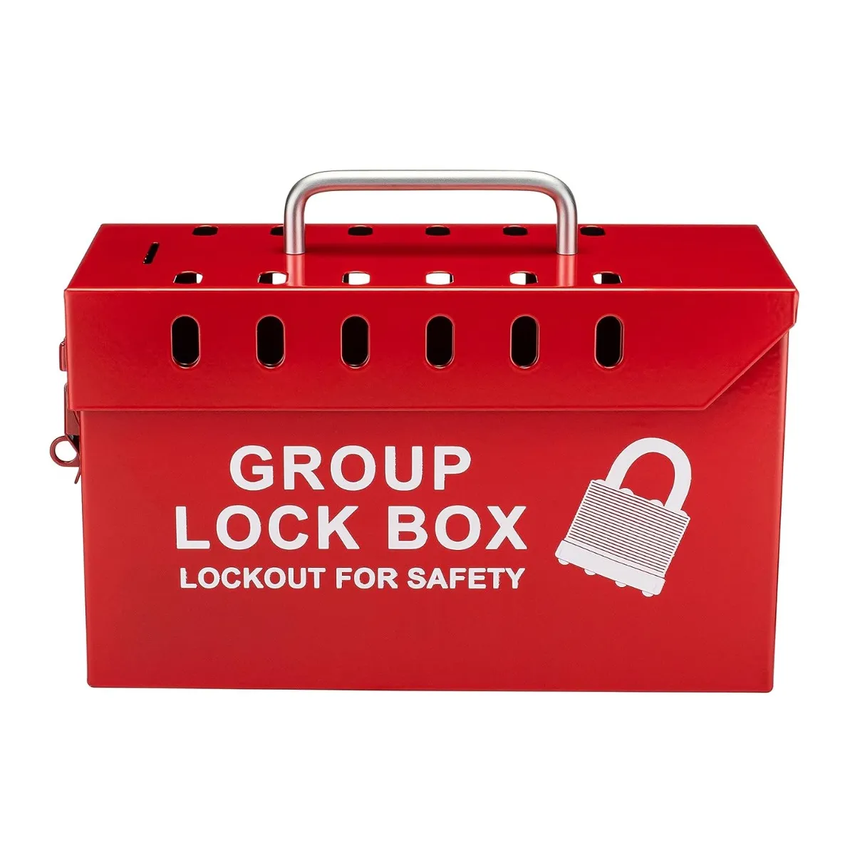 LOTO Lock Box Lockout Tagout Box - Red Portable LOTO Group Lock Box ...