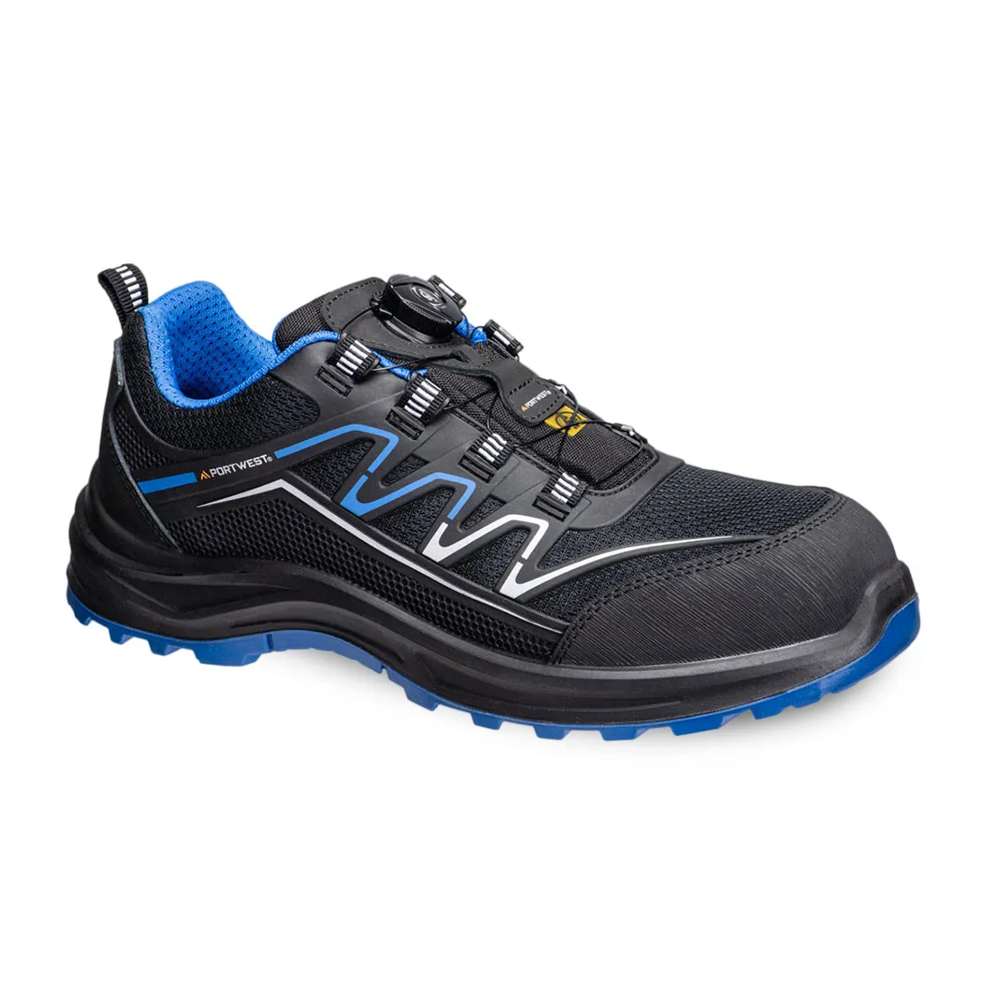 Portwest FT32 composite KPU and mesh trainer with S1PS ESD SR FO safety features