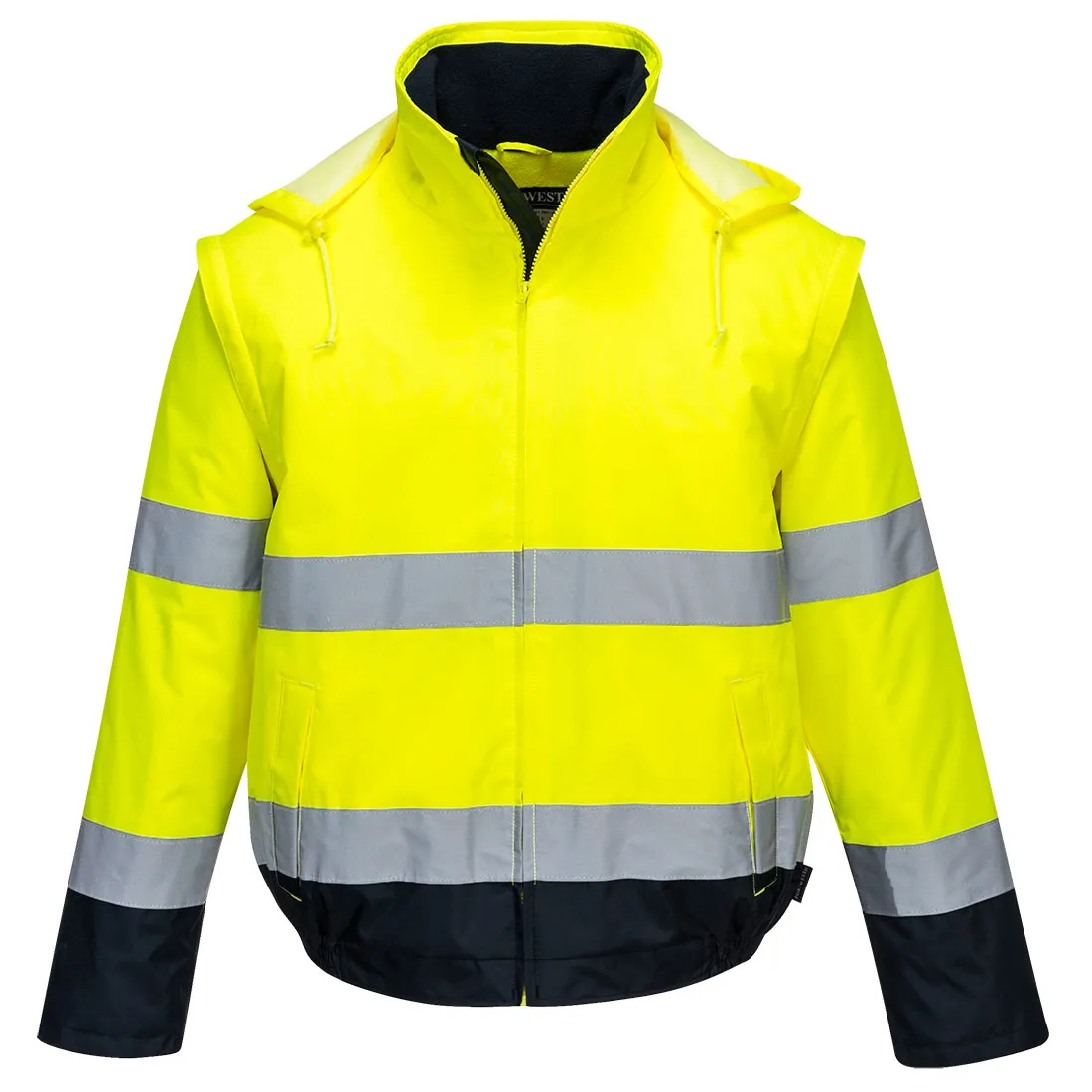 Veste Bomber Haute Visibilité Portwest - Taille Large - Jaune/Noir - Norme EN ISO 20471