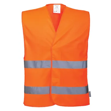 PORTWEST Hi-Vis Two Band Vest Orange C474ORRL high-visibility safety vest