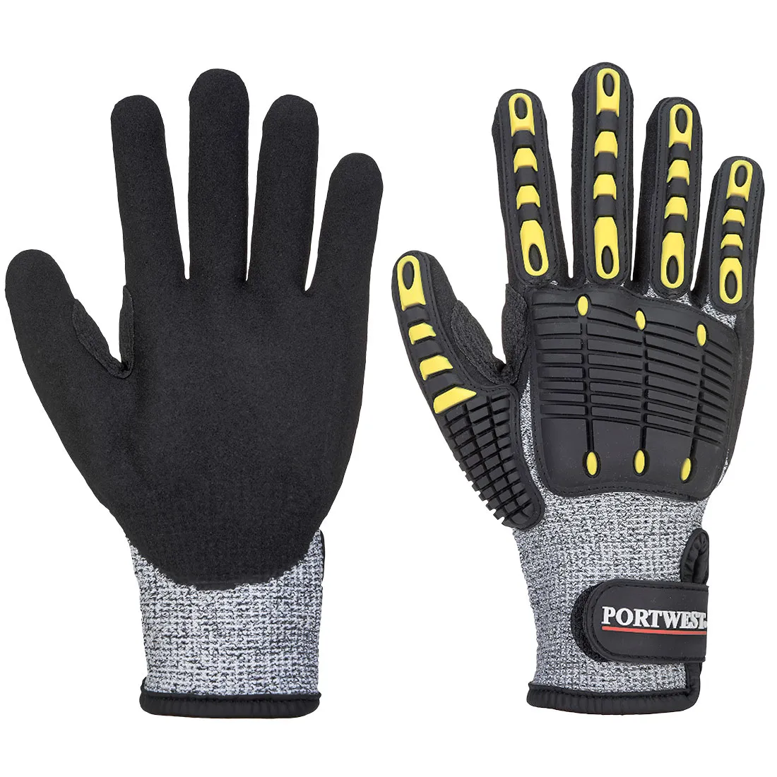 Portwest Impact C13 Nitrile Sandy Reinforced Palm Glove A722