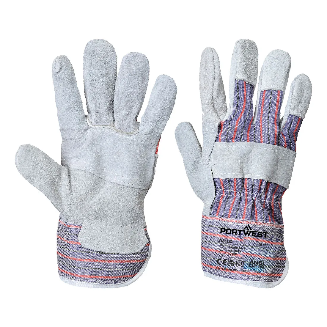 Portwest Leather Rigger Glove A210 with cow split palm and protection
