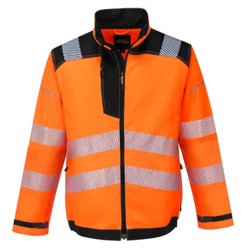 PORTWEST PW3 Hi-Vis Work Jacket Orange/Black T500ONR high-visibility safety workwear