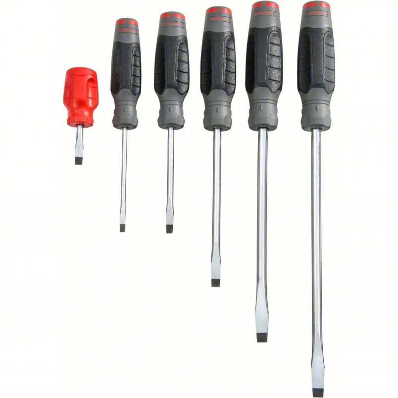PROTO Screwdriver Sets: 6 Pieces, Cabinet/Keystone Tip, 1/4 in/3/16 in