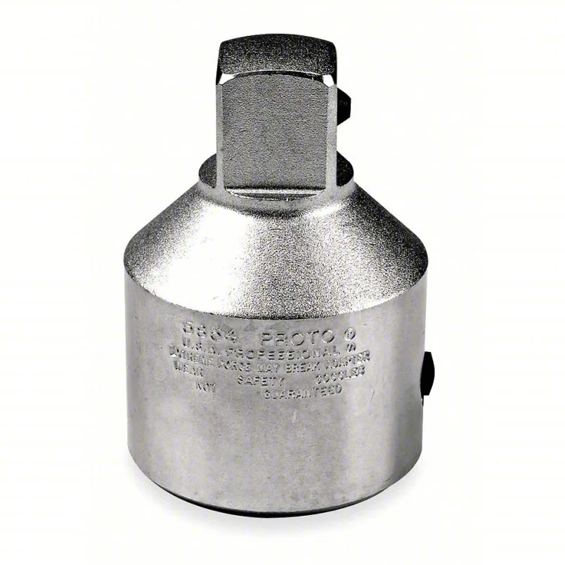 PROTO محول المقبس: 3/4 في حجم محرك الإخراج ، مربع ، 2 7/8 في LG الكلي ، Chrome ، Locking - J5854