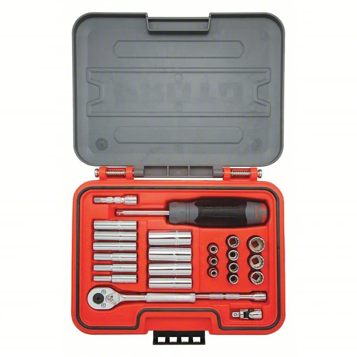 Think Pro Socket Set PROTO Socket Set: 1/4 in Drive Size, 25 Pieces, 3/16 in to 9/16 in Soc