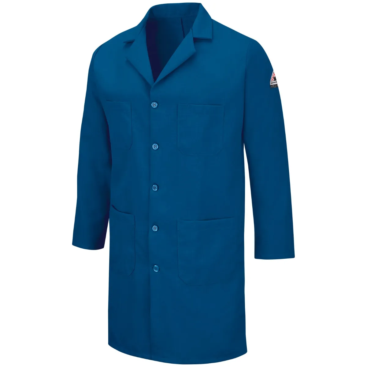 معطف مختبر بولوارك، مقاس عادي، مقاوم للهب، 205 جم/م² Nomex® IIIA، CAT 1، أزرق ملكي - KNL2RB 