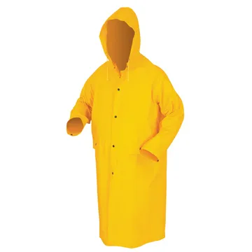 Safety RainCoat, Knee Length Rain Coat with Detachable Hood - 200C