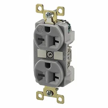 Receptacle Gray 20 A 2P3W Back Side 1PK