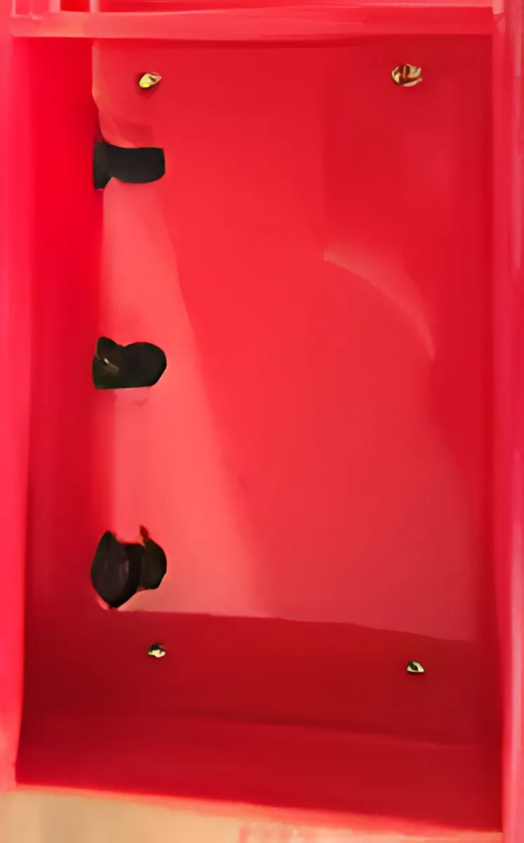 BOSHI Wall Mounted Group Lock Box, Red, Steel