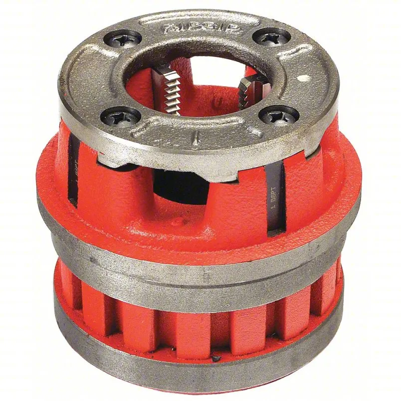Ridgid Manual Threader Die Head: 00r ، for 1/4 in pipe ، npt ، alloy steel ، اليد اليمنى ، 38hy61 model oo-r: (npt)