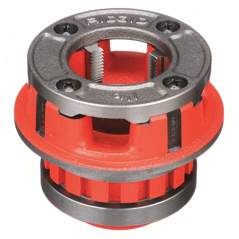 Ridgid Manual Threader Die Head: 12r ، for 1 1/2 in pipe ، npt ، alloy steel ، اليد اليمنى ، 4NV28 - Model 12 -R: (NPT)