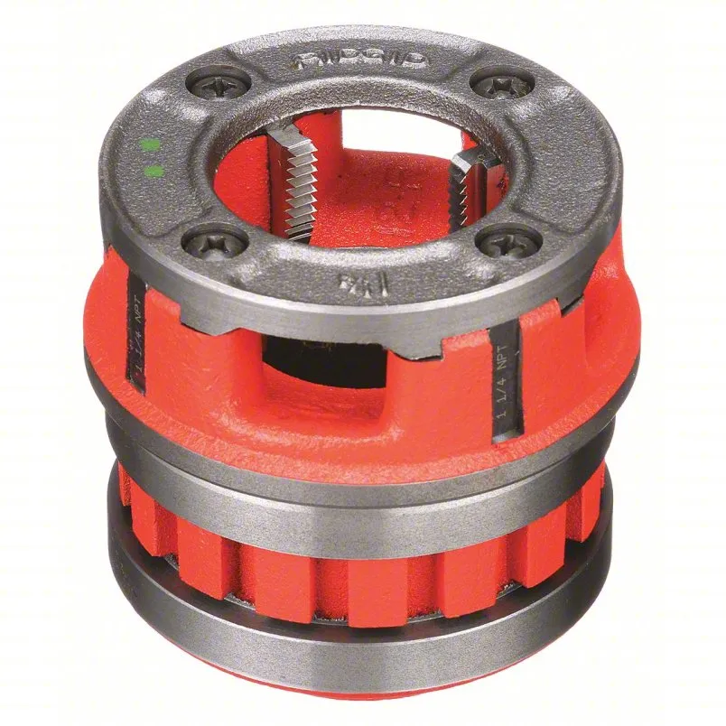 Ridgid Manual Threader Die Head: 12r ، for 1 1/4 in pipe ، npt ، alloy steel ، اليد اليمنى ، 4nv27 - Model 12 -R: (NPT)