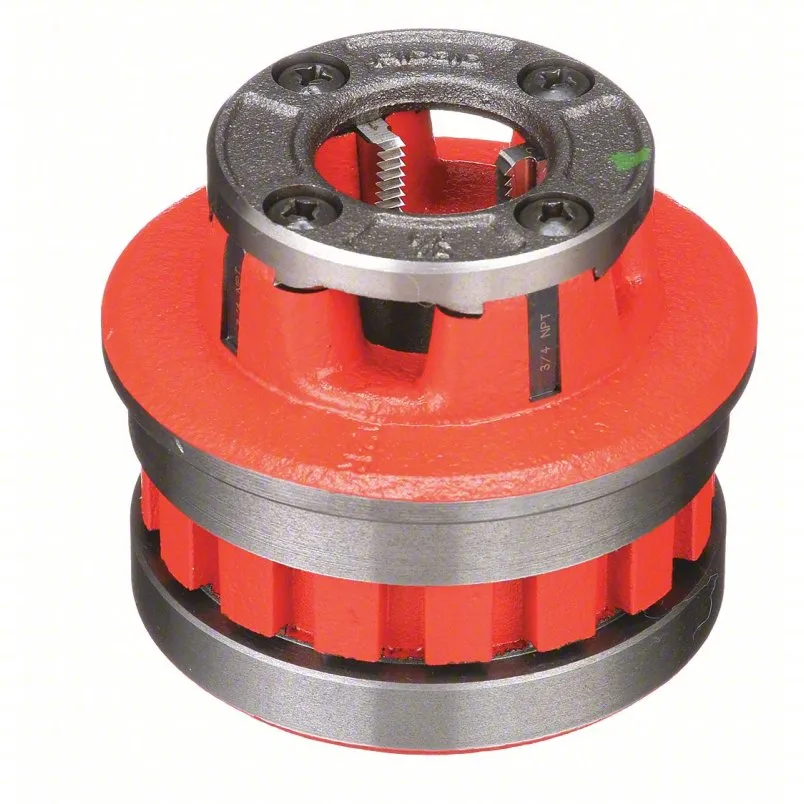 Ridgid Manual Threader Die Head: 12r ، for 3/4 in pipe ، npt ، alloy steel ، اليد اليمنى ، 4nv25 - Model 12 -R: (NPT)