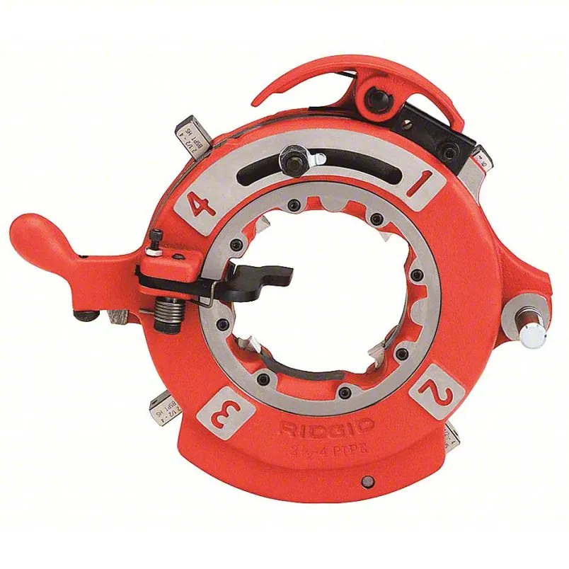 Ridgid Threading Machine Die Head: استخدم مع سلسلة 1224 ، لمدة 2 1/2 إلى 4 في الأنابيب ، الافتتاح الذاتي ، 4CPE3 - Model 714